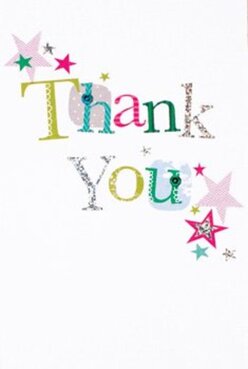 This enchanting thank you card perfectly captures the lighthearted essence of gratitude that flows through Millwall's close-knit community. The joyful message of 'Thank You' is written in large, spirited letters, each one crafted in a unique, vibrant tone-emerald greens, radiant magentas, brilliant soft blues-each hue bringing to mind the lively greenery and waterside parks that make Millwall so distinctive. Subtle, shimmering traces of silver glitter glint playfully upon select letters, enhancing the tactile beauty of the design. Gentle polka dots and fine faux stitches lend a feeling of artistry and care, reminiscent of the handcrafted touches you'd find at a bustling market on a Saturday morning. Tiny, softly-hued stars drift across the corner and edges of the card, like the subtle sparkle of city lights reflected on the river at dusk, infusing the scene with festive energy. The immaculate white backdrop allows every colour and embellishment to shine, evoking an uplifting sense of spaciousness and calm. I often pair such cards with our locally arranged bouquets for same-day delivery, knowing the card's bright, sophisticated presence will be warmly received in any Millwall home or office. This particular card feels as though it was created to express genuine, exuberant thanks-not just through words, but through its joyful artistry and Millwall's welcoming spirit.